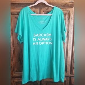 Torrid Women's Plus Size 4 Graphic Tee~Sarcasm Is Always An Option~😊